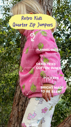 Retro Flannel Quarter Zip Jumpers